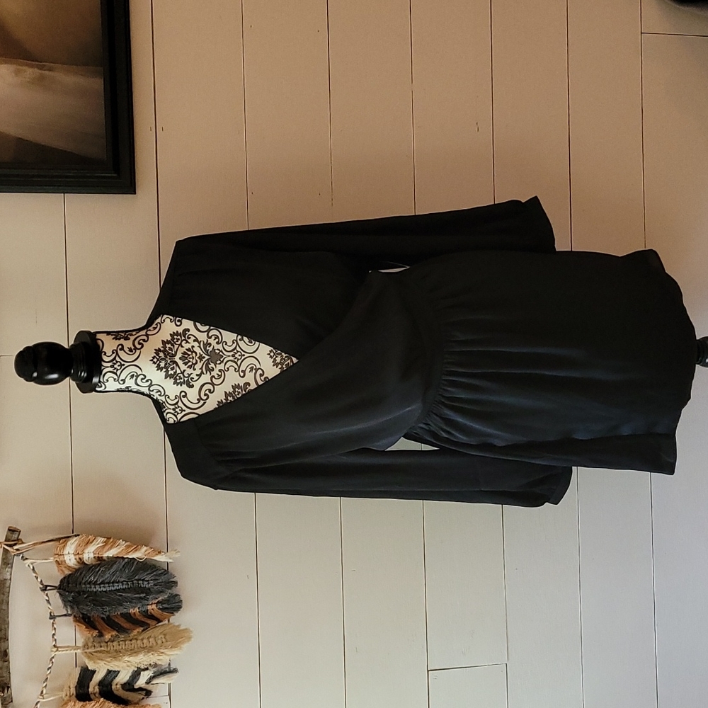 EXPRESS Black long sleeved wrap dress NWT